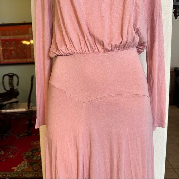 NWOT FREE PEOPLE BEACH BOHO JUPITER ROSE OFF SHOULDER FRONT SLIT MAXI SUNDRESS S - Picture 5 of 13